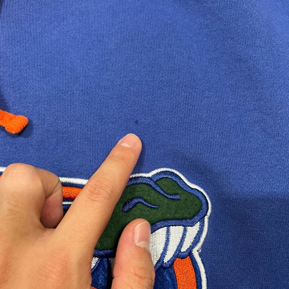 Florida Gators 1XL Tall Embroidered Sports Logo Hoodie Blue and Orange - Picture 5 of 7